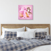 Toile Chaton en chaussure violette (Insitu(Chambre))