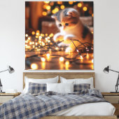 Toile chaton et lumières (Insitu(Chambre))