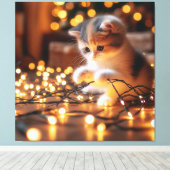 Toile chaton et lumières (Insitu (Plancher de Bois))