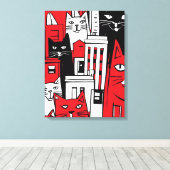 Toile Chats à New York (Insitu (Plancher de Bois))
