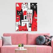 Toile Chats à New York (Insitu(Salon))