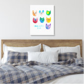 Toile Chats aquarelles et amis (Insitu(Chambre))
