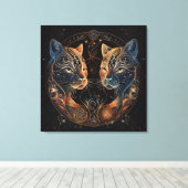 Toile Chats atrologiques (Insitu (Plancher de Bois))