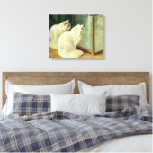 Toile Chats blancs observant le poisson rouge (Insitu(Chambre))