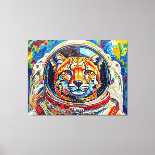 TOILE CHATS DANS L'ESPACE-OCELOT (Recto)
