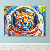 TOILE CHATS DANS L'ESPACE-OCELOT (Insitu (Plancher de Bois))
