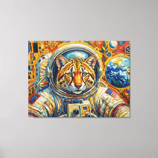 TOILE CHATS DANS L'ESPACE-OCELOT 2 (Recto)
