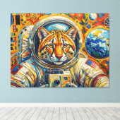 TOILE CHATS DANS L'ESPACE-OCELOT 2 (Insitu (Plancher de Bois))
