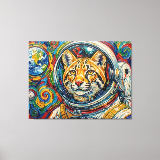 TOILE CHATS DANS L'ESPACE-OCELOT 4 (Recto)