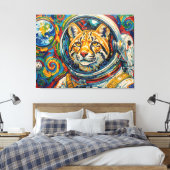 TOILE CHATS DANS L'ESPACE-OCELOT 4 (Insitu(Chambre))