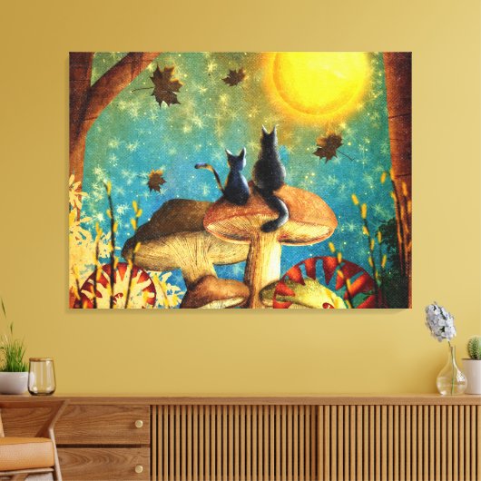 Toile Chats de champignons (Insitu(Salon))