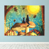 Toile Chats de champignons (Insitu (Plancher de Bois))
