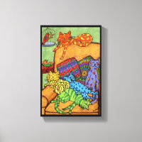 Chats de dessin mignon couleur chaise de sejour do