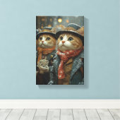 Toile Chats d'hiver : Mystères d'hiver (Insitu (Plancher de Bois))