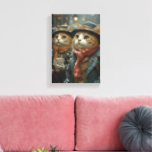 Toile Chats d'hiver : Mystères d'hiver (Insitu(Salon))