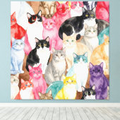 Toile Chats en multicolore (Insitu (Plancher de Bois))