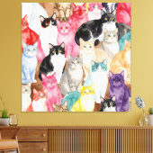 Toile Chats en multicolore (Insitu(Salon))
