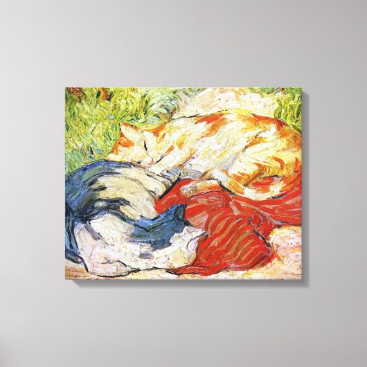 Toile Chats en tissu rouge, Franz Marc (Recto)