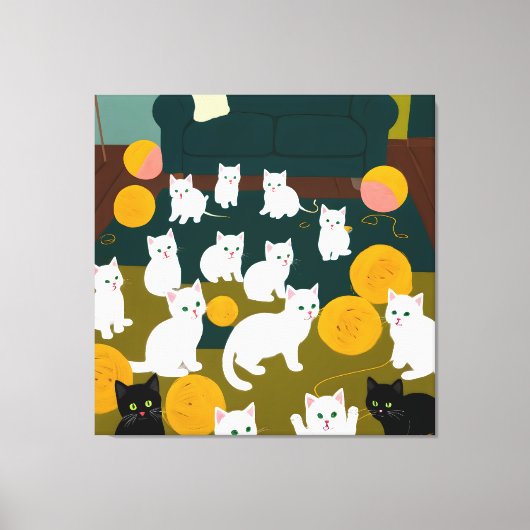 Toile Chats et laine (Recto)