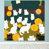 Toile Chats et laine (Insitu (Plancher de Bois))