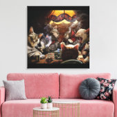 Toile Chats jouant au poker (Insitu(Salon))