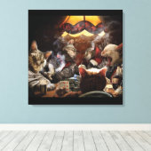 Toile Chats jouant au poker (Insitu (Plancher de Bois))