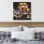 Toile Chats jouant au poker (Insitu(Chambre))