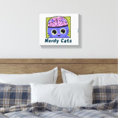 Toile Chats Nerdy, Conception Cerveau (Insitu(Chambre))