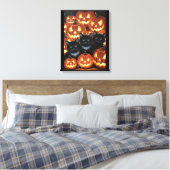Toile Chats noirs et Jack O’Lanterns (Insitu(Chambre))