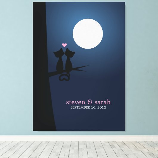 Toile Chats romantiques (Insitu (Plancher de Bois))