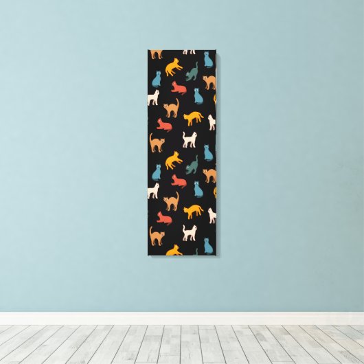 Toile Chats sur le noir (Insitu (Plancher de Bois))