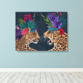 Toile Chaud House Leopards | Un couple (Insitu (Plancher de Bois))