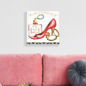 Toile Chaussure rouge, Bouteille de parfum et Poudre rou (Insitu(Salon))