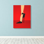 Toile Chaussures à talon haute en verre Canvas Wall Art (Insitu (Plancher de Bois))