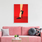 Toile Chaussures à talon haute en verre Canvas Wall Art (Insitu(Salon))