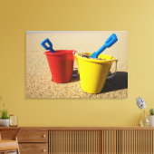 Toile Chaussures Et Chaussures Sur La Plage De Sable (Insitu(Salon))