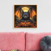 Toile chauve-souris éffrayante orange et noire (Insitu(Salon))