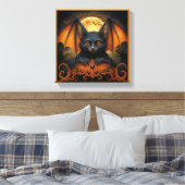 Toile chauve-souris éffrayante orange et noire (Insitu(Chambre))