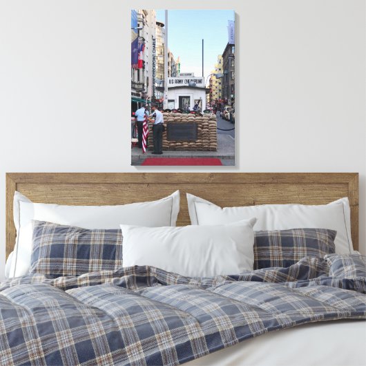 Toile Checkpoint Charlie Berlin | Version couleur (Insitu(Chambre))