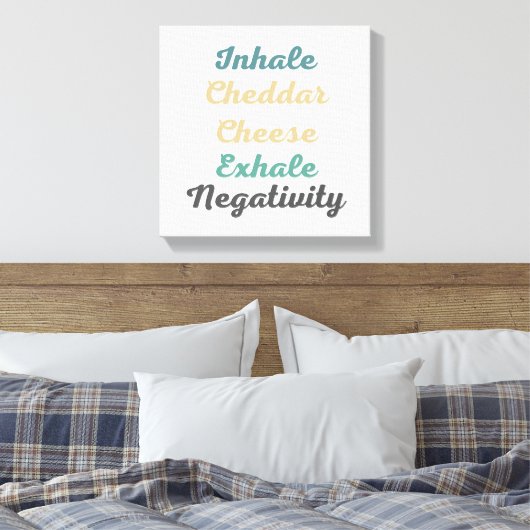 Toile Cheddar Inhale Fromage Exhale Négativité (Insitu(Chambre))