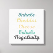 Toile Cheddar Inhale Fromage Exhale Négativité (Recto)