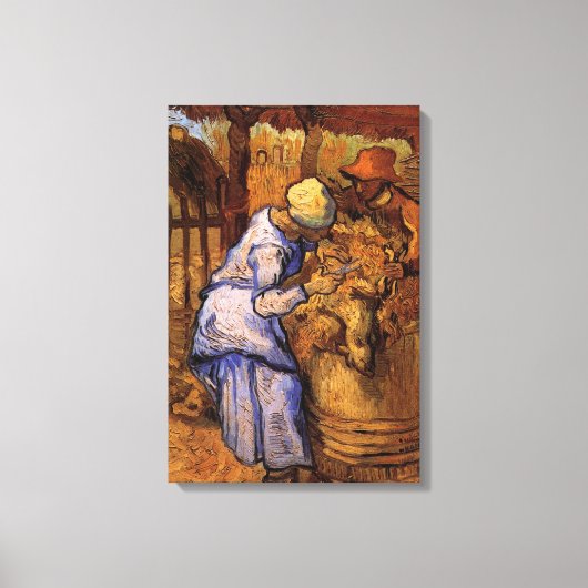 Toile Cheep Shearers (après Millet) par Vincent van Gogh (Recto)