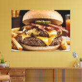 Toile Cheeseburger Double Bacon (Insitu(Salon))