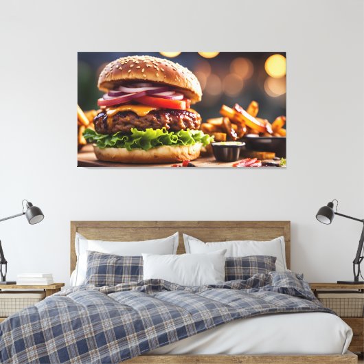 Toile Cheeseburger & Fries (Insitu(Chambre))