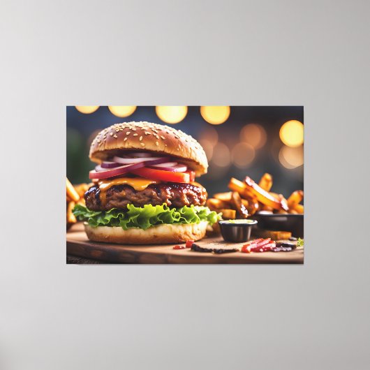 Toile Cheeseburger & Frites (Recto)