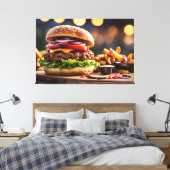 Toile Cheeseburger & Frites (Insitu(Chambre))