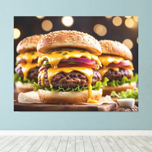 Toile Cheeseburgers (Insitu (Plancher de Bois))