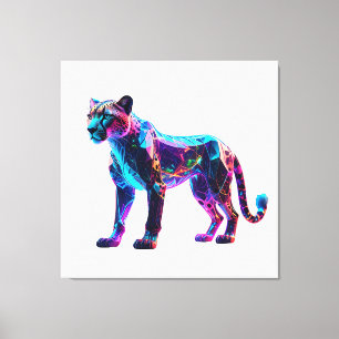 Toile Cheetah en Verre Lumineux - Unique Maison de Luxe