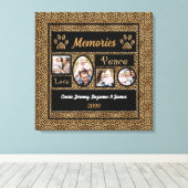 Toile Cheetah Imprimer Collage souvenirs 4 Photos (Insitu (Plancher de Bois))