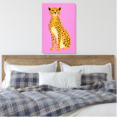 Toile Cheetah minimaliste en rose (Insitu(Chambre))